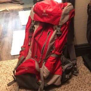 Red deuter pack